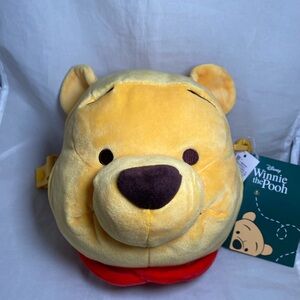 Disney Parks Winnie The Pooh Plush Crossbody Bag Zip Adjustable Face Handbag